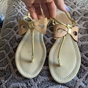 Kate Spade leather bow sandals, sz 8